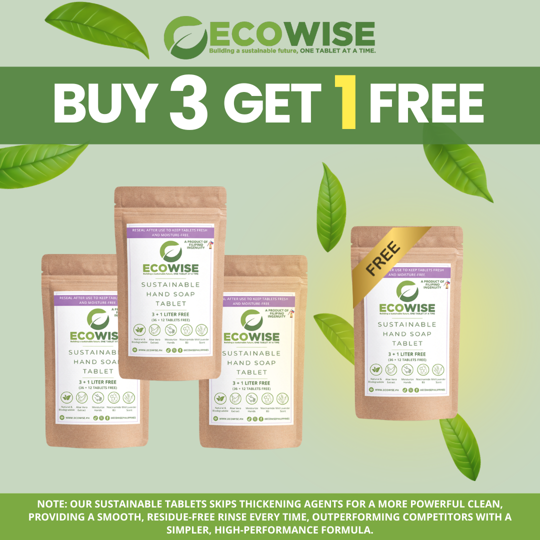 Bundle of 3 + 1 Pack FREE | Ecowise Saver 4L Pack | Dishwashing • Handsoap • Multi-Surface