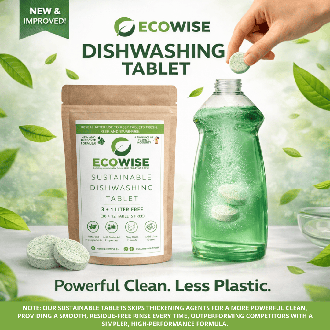 Ecowise Dishwashing Tablets Refill – Lime Scent w/ Aloe Vera(Moisturizer)