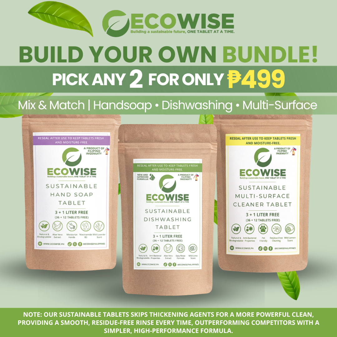 Any 2 for ₱499 | Ecowise Saver Bundle | 4L Pack (3+1 Free) | Dishwashing • Handsoap • Multi-Surface